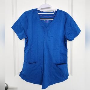 Purple label by healing hands royal blue scrub top